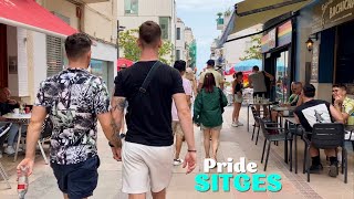 Arriving TOO EARLY for the Sitges Pride Parade 2024 🌈 Walking Tour Barcelona [upl. by Rednirah178]