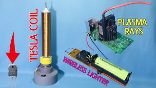 3 Great Projects From Transistor D718  Tesla Coil Plasma Rays Wireless Lighter [upl. by Ettenrahc63]