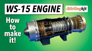 WORKING ENGINE WS15 MODEL from STIRLINGKIT How to build it [upl. by Sherris]