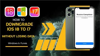 How to Downgrade iOS 18 to 17 using iTunes on Windows PC FREE [upl. by Pierette]