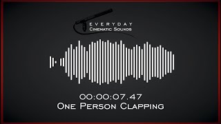 One Person Clapping  HQ Sound Effect [upl. by Piwowar]