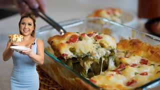 CHILE RELLENOS CASSEROLE Making Chile Rellenos Has NEVER Been This EASY and BEST PART No FRYING [upl. by Lise]