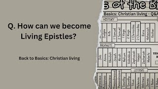 How can we become Living Epistles [upl. by Rubenstein]