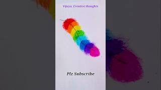 Beautiful Rainbow Feather 🪶 drawing  how to draw a colourful featheroilpasteldrawing [upl. by Schwarz]