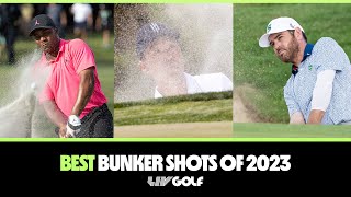 Best of 2023 LIV Golfs top bunker shots of the season [upl. by Sakiv]