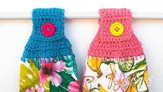 HOW to CROCHET TOWEL HOLDER  Topper for Kitchen Towels by Naztazia [upl. by Munafo170]