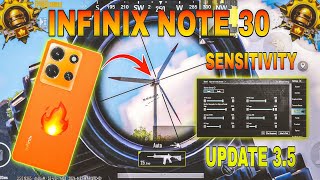 NEW UPDATE 35🔥INFINIX NOTE 30 PUBG SENSITIVITY😍INFINIX NOTE 30 SENSITIVITY😘NEW UPDATE SENSITIVITY [upl. by Aitenev]