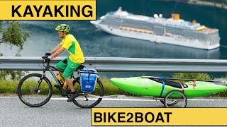 KAYAKING EXTREME Bike2Boat Noway Part 1 [upl. by Ramled]