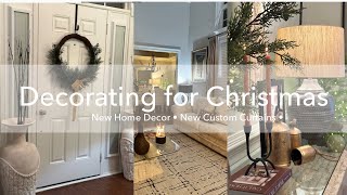 2024 EARLY CHRISTMAS DECORATING  CHRISTMAS DECORATE WITH ME NEUTRAL CHRISTMAS MRS AWESOME CURTAINS [upl. by Lightman]