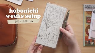 how im using my hobonichi weeks ✸ 2024 planner setup [upl. by Garry817]