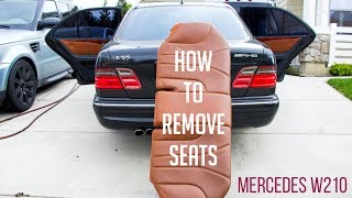 How to Remove Seats on a Mercedes W210 E Class [upl. by Morita108]