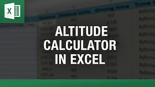 Altitude Calculator in Excel Easily Calculate Elevations [upl. by Nylodnewg]