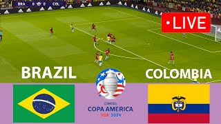 🔴BRAZIL vs COLOMBIA LIVE FOOTBALL MATCH TODAY I Brazil Football Live I eFootball Pes 21 Gameplay [upl. by Mussman221]