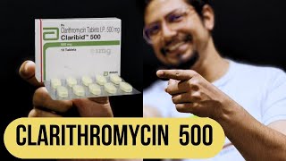 Clarithromycin 500 mg uses in Hindi  Clarithromycin side effects  Claribid 500 tablet uses [upl. by Now725]