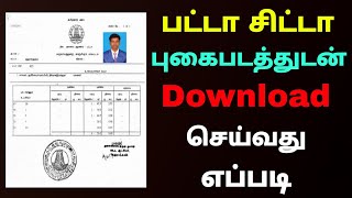 how to download patta chitta online tamil  Download Patta Chitta with photo  Tricky world [upl. by Bria]