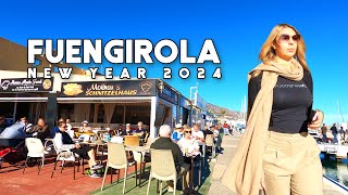 Fuengirola Spain New Year January 2024 Town Update Costa del Sol  Málaga 4K [upl. by Revned465]