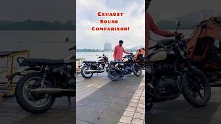 BSA Gold Star 650 vs Royal Enfield Interceptor 650 Exhaust Sound Comparison  BikeWale shorts [upl. by Stormi392]