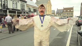 Seagull screeching contest held in Belgium [upl. by Schroeder]