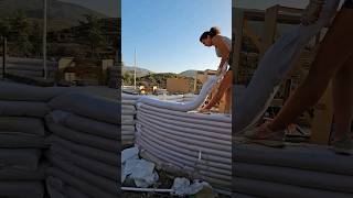 How we built our superadobe home howto shortvideo diy superadobe home [upl. by Dearr]