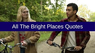 Top 10 All The Bright Places Quotes  Jennifer Niven Quotes [upl. by Beffrey]