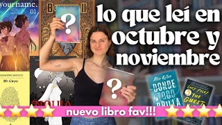 octubre y noviembre libros favs y libros decepcionantes 2024 [upl. by Brote]