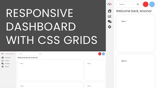 Responsive Dashboard w CSS Grids [upl. by Anialed]