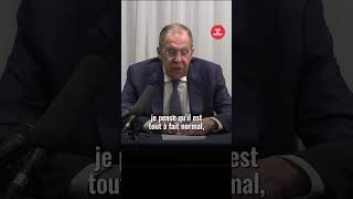 Lavrov serre la main de Macron quotil est normal de se dire bonjourquot [upl. by Etta]