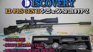 ED PRS GEN II 525X56 SFIR FFPZ  UNBOXING  SCOPE INSTALLATION  SCOPE HEIGHT accuracy rimfire [upl. by Oahc]