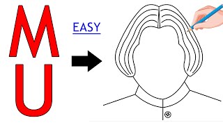 MU into APJ Abdul Kalam drawing easy  How to draw apj abdul kalam drawing easy for kids outline [upl. by Syramad985]