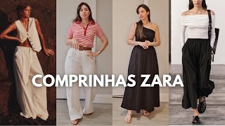 COMPRINHAS ZARA  calça PANTALONA linho SAIA MIDI [upl. by Nona]