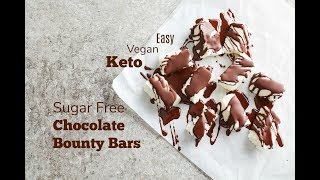 Suikervrije Mini Bounty Chocoladerepen Vegan Keto Koolhydraatarm Paleo Proteïnedieet [upl. by Dewayne]