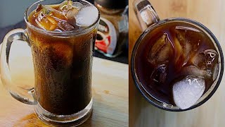 How to make Iced Americano Coffee at Home  Perfect Iced Coffee without machine  Silent Vlog ASMR [upl. by Annaul]