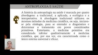 Antropologia  Antropologia aplicada à Saúde [upl. by Phiona]