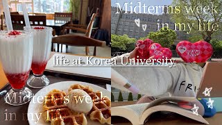 Midterms week vlog 🇰🇷 life at Korea University study with me classes lunch amp dinner realistic [upl. by Carrington814]