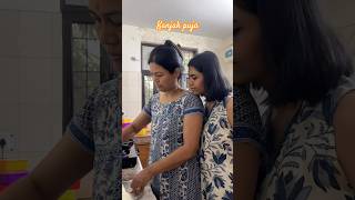 Kanjak Puja Preparation 🌺 last day of Navratri navratri2024 navmispecial foodshortsindia [upl. by Zuzana]