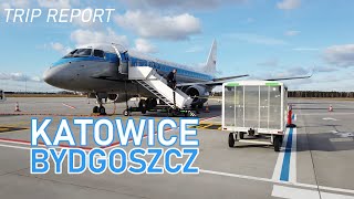 TRIP REPORT 2023  Katowice KTW  Bydgoszcz BZG przez Warszawę WAW  LOT  Embraer [upl. by Weissberg619]