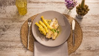 Recetas de pescado lubina a la donostiarra  Crianza de Nuestros Mares [upl. by Elvyn]