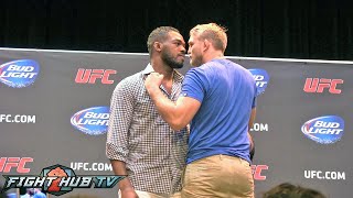 JON JONES VS ALEXANDER GUSTAFSSON FULL FACE OFF amp PRESS CONFERENCE HIGHLIGHTS [upl. by Ohaus]