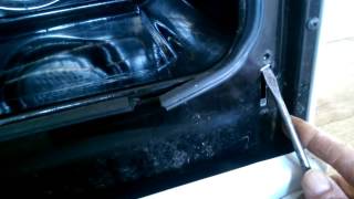 OVEN DOOR NOT CLOSING PROPERLY SIMPLE FIX Short single type hinge [upl. by Kerin]