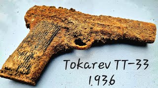 Tokarev Tt33 1936 pistol  Restoration Rusty pistol [upl. by Gneh]