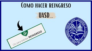 COMO HACER REINGRESO UASD [upl. by Orvil515]