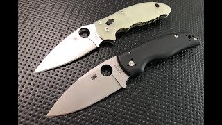 The Spyderco Shaman vs Manix 2 Two big bad Gems [upl. by Beitch]