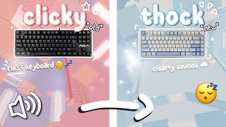 roblox asmr 🌙 MY FIRST KEYBOARD VS NEWEST KEYBOARD [upl. by Sev]