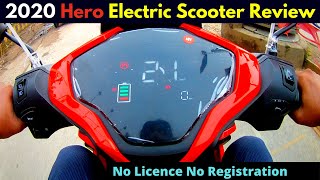 2020 Hero Electric Dash No Licence Registration Scooter Review [upl. by Shing749]