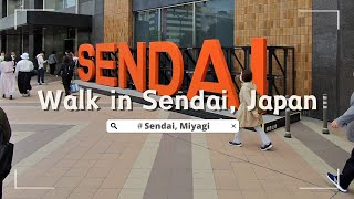 Walk in Sendai Japan  The city of DATE MASAMUNE  Spring 2024 [upl. by Htomit837]