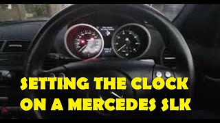 How to set the clock on a Mercedes SLK [upl. by Nabetse511]