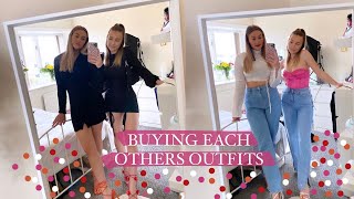 BUYING EACH OTHER PLT OUTFITS  TRY ON  Megan and Ilaria [upl. by Emmeline]