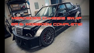 Mercedes 190ECLA45 chassis swap Episode 6 [upl. by Araid]