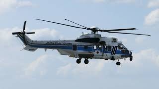 海上保安庁 MH687 みみずく  Aerospatiale AS332  4K [upl. by Adeirf]