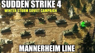 Sudden Strike 4 Finland Winter Storm DLC  Soviet Campaign  Mannerheim Line [upl. by Ecirahs247]